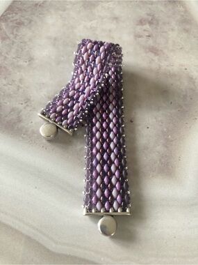 ✨Purple Lagoon Handmade Beaded Bracelet with Designer Clasp✨
